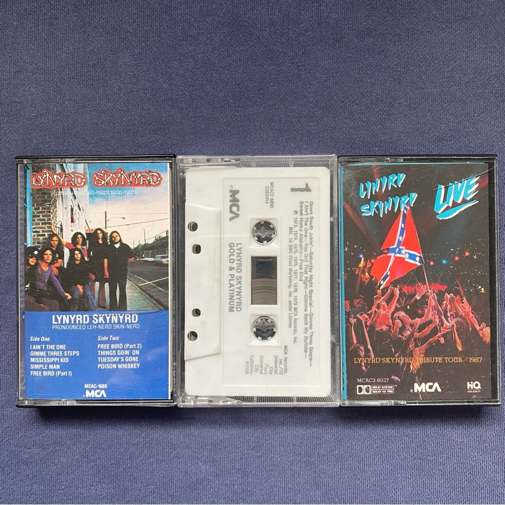 70s/80s l Lynyrd Skynyrd l 3 Cassette Tapes